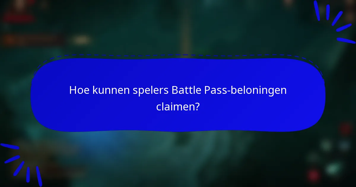 Hoe kunnen spelers Battle Pass-beloningen claimen?